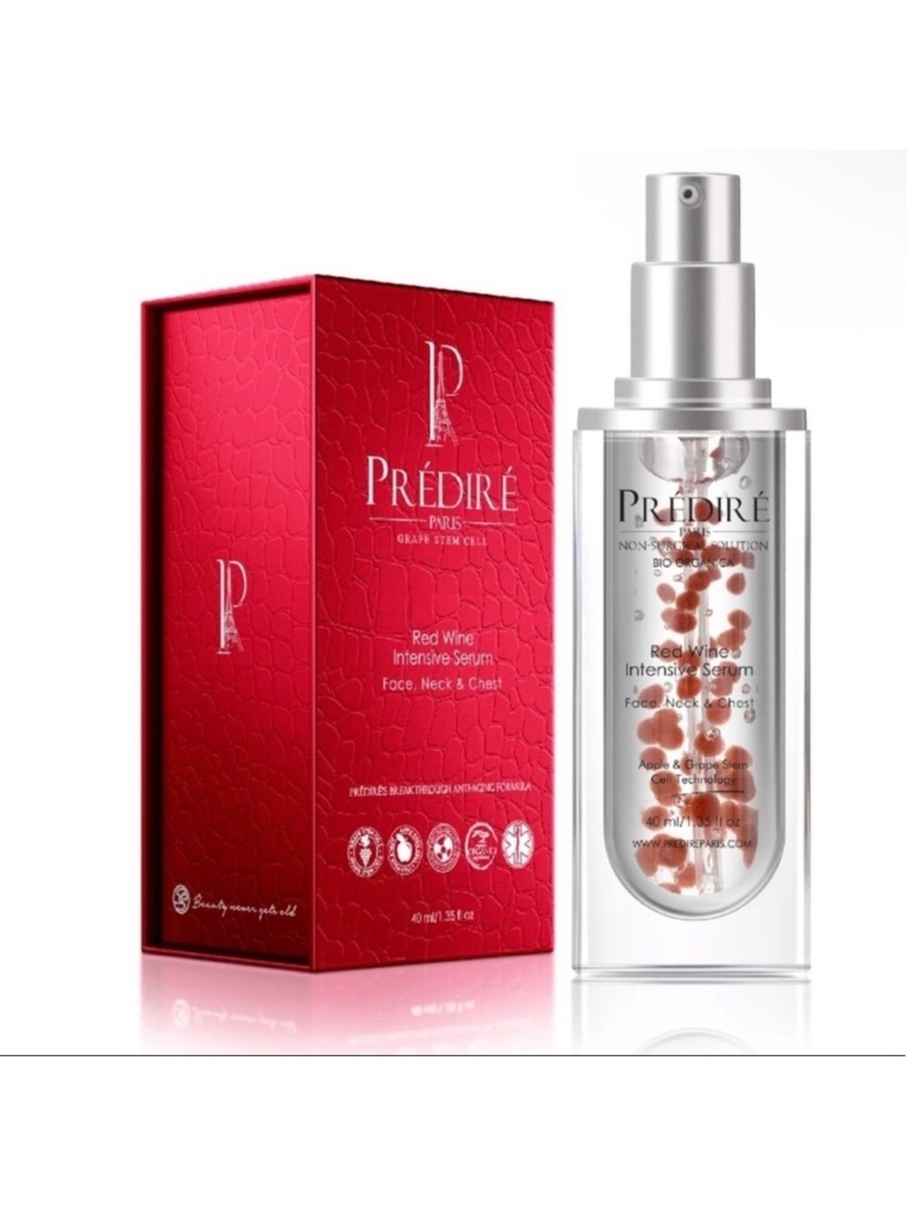 Predire Paris Red Wine Intensive SERUM for Face Neck & Chest NEW